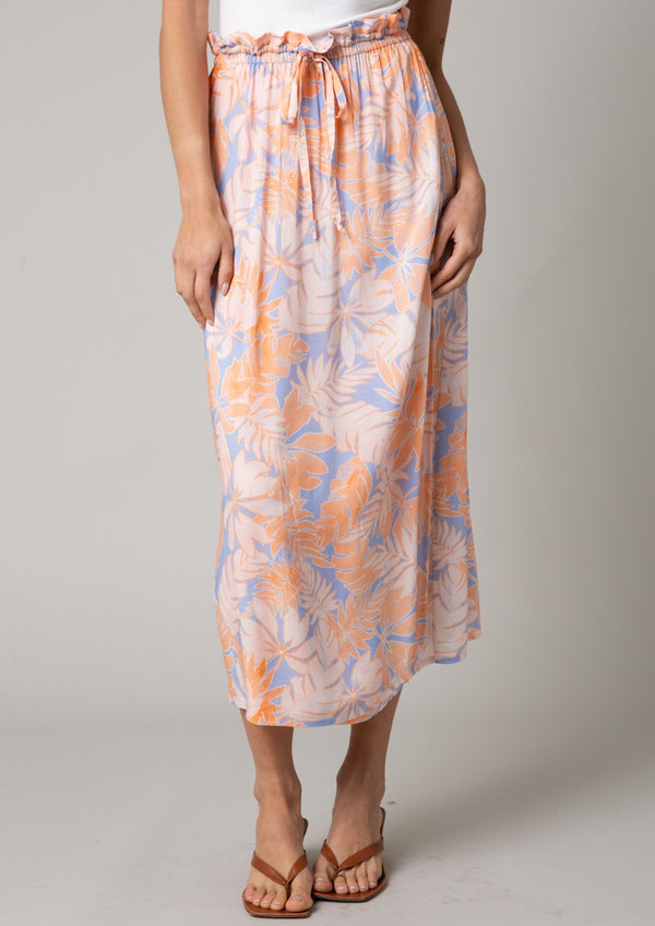 Jianna Tropical Print Midi Skirt FINAL SALE