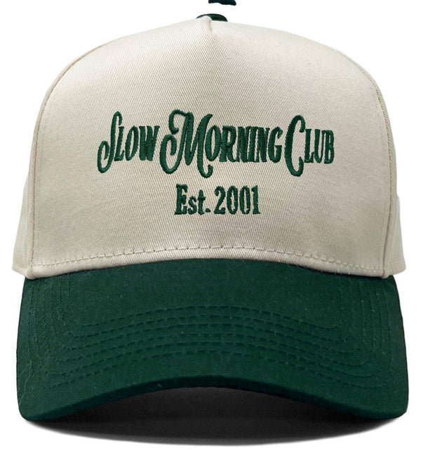 Slow Morning Club Two Tone Cap | Forest Beige