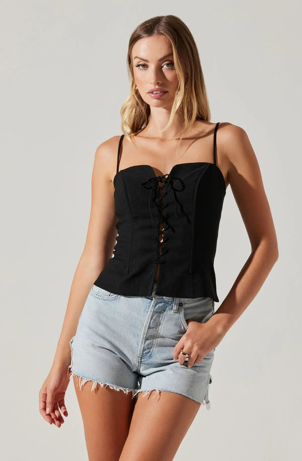 ASTR the Label | Kylian Lace Up Top
