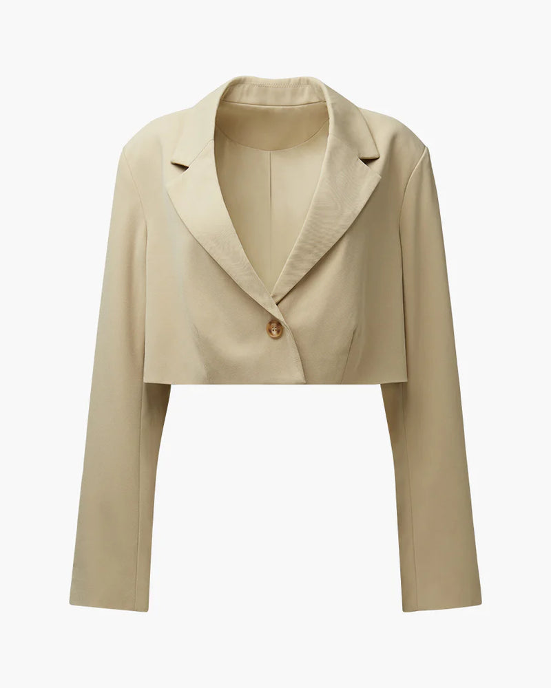 WeWoreWhat | Boxy Cropped Suiting Blazer FINAL SALE