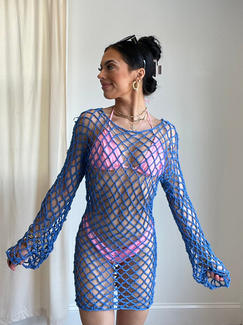 Cleo Crochet Mini Cover Up Dress