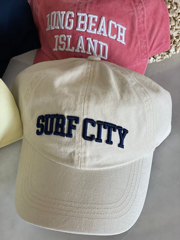 Surf City Baseball Hat | Cream