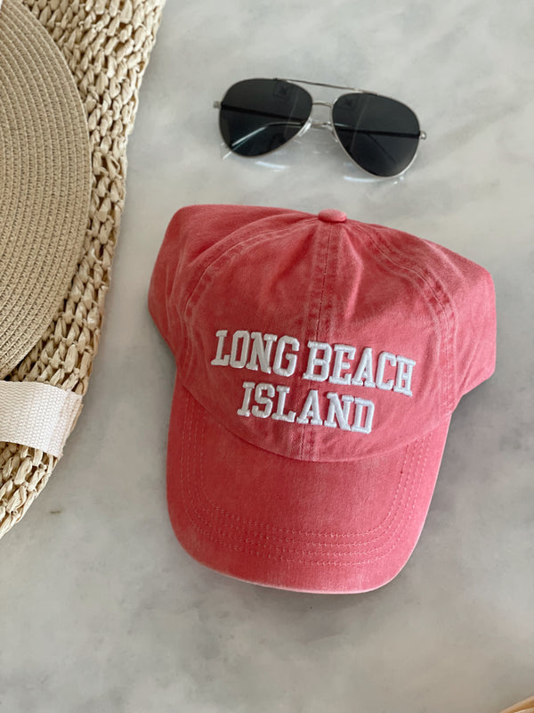 Long Beach Island Baseball Hat | Coral