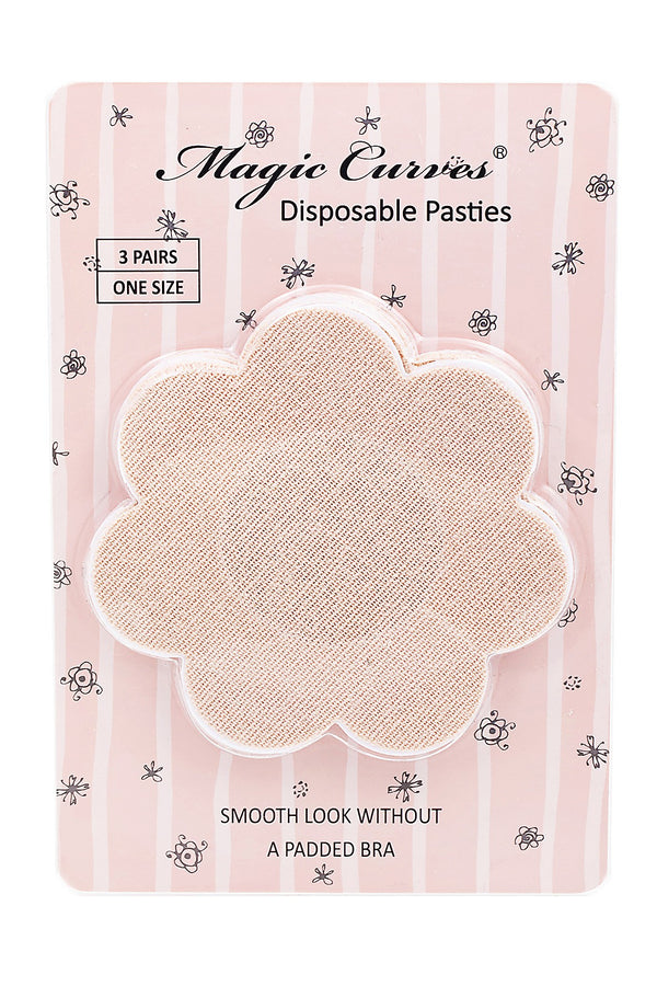 Disposable Floral Pasties | Nude