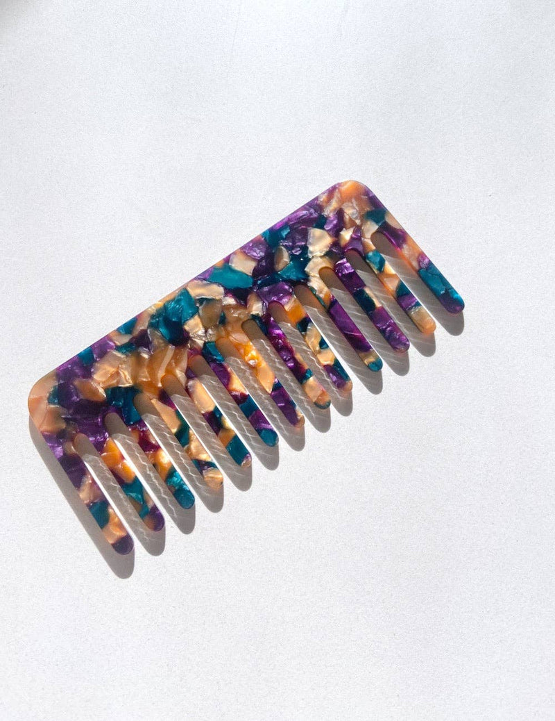 Wide Tooth Acetate Hair Comb | Eco-Friendly