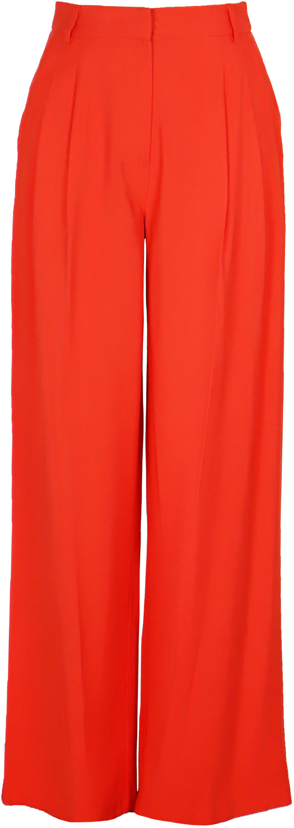 Hailey Pleated Wide Leg Pants | Red
