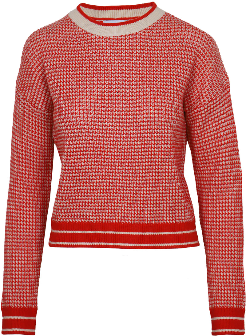 Teya Long Sleeve Sweater | Red