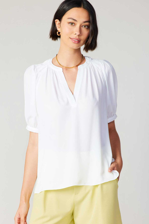 Reaha Short Sleeve Top | White