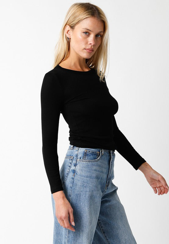 Madelyn Rib Knit Long Sleeve Top