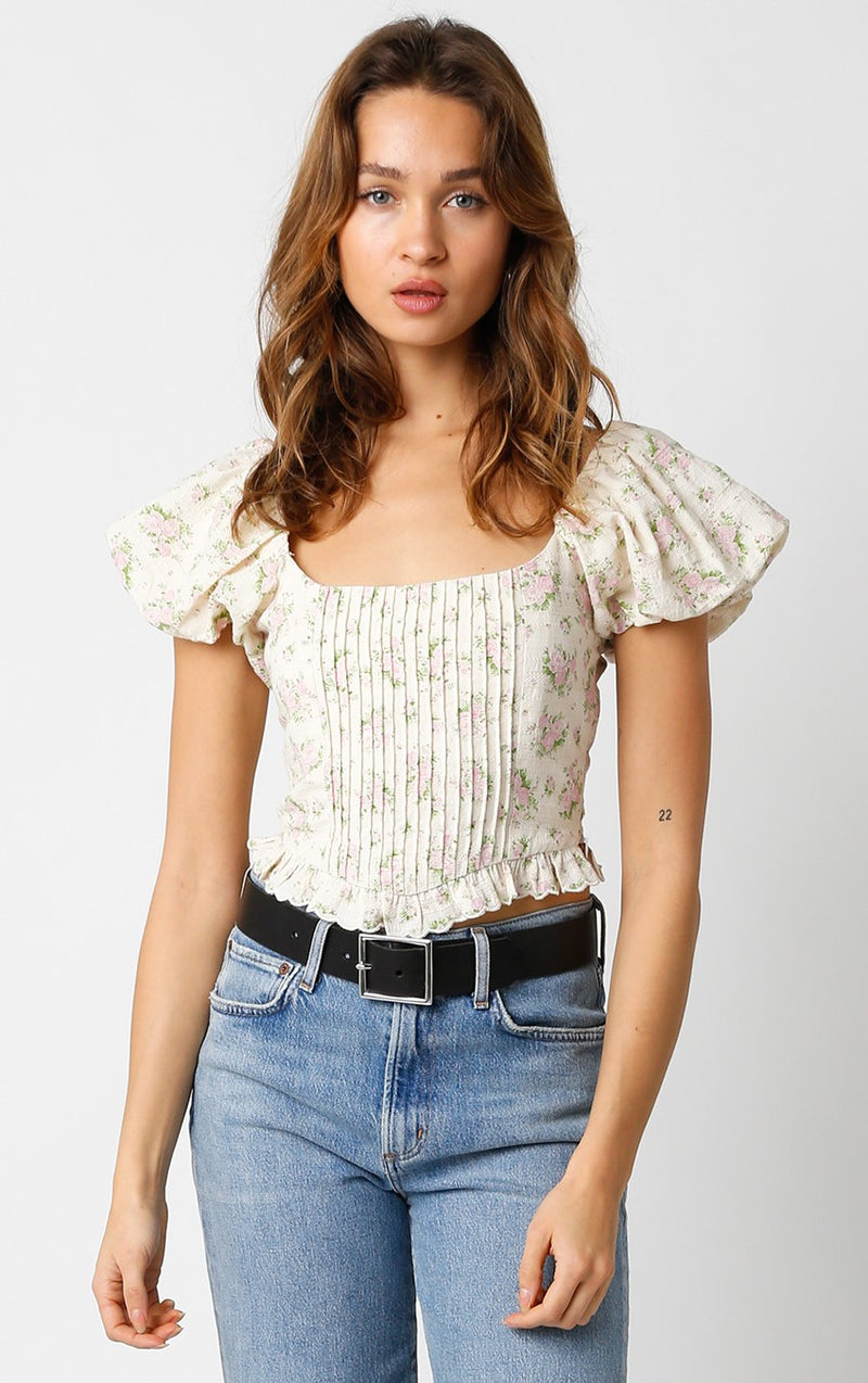 FINAL SALE Isabelle Floral Corset Top