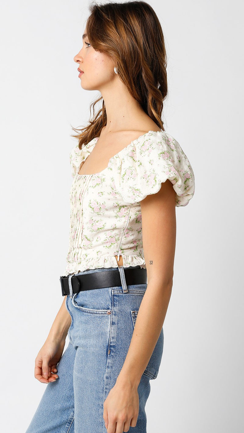 FINAL SALE Isabelle Floral Corset Top