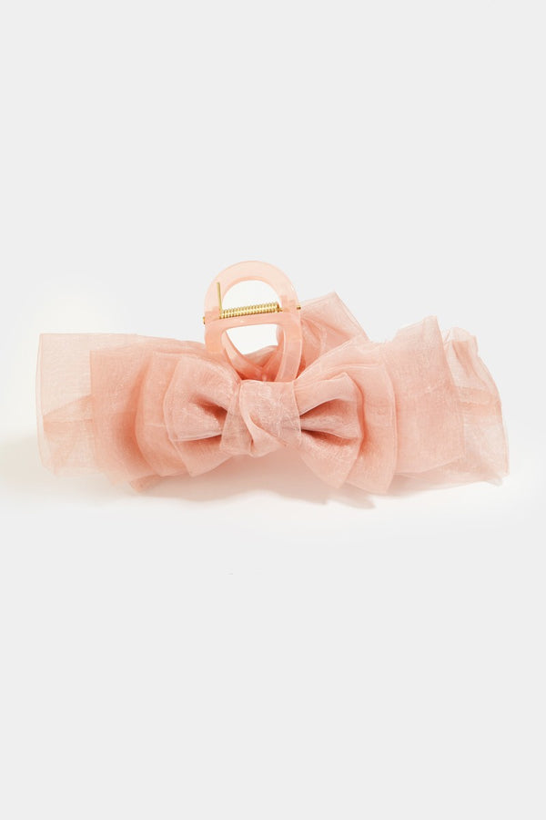 Celeste Bow Hair Claw Clip | Pink