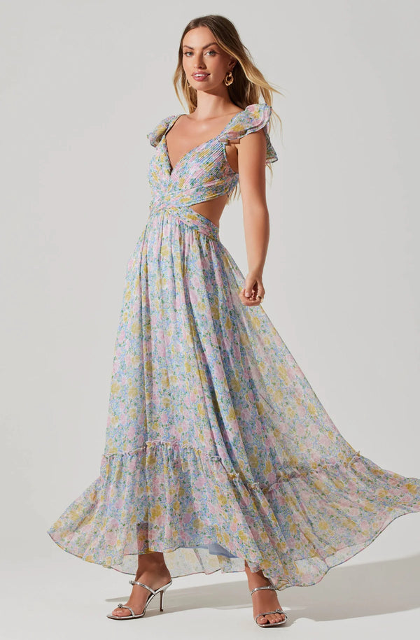 ASTR the Label | Primrose Dress | Blue Pink Floral
