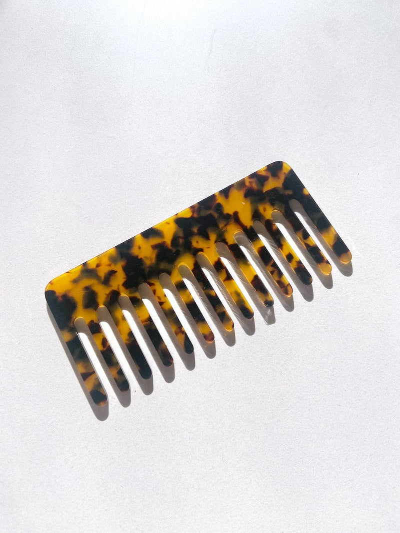 Wide Tooth Acetate Hair Comb | Eco-Friendly