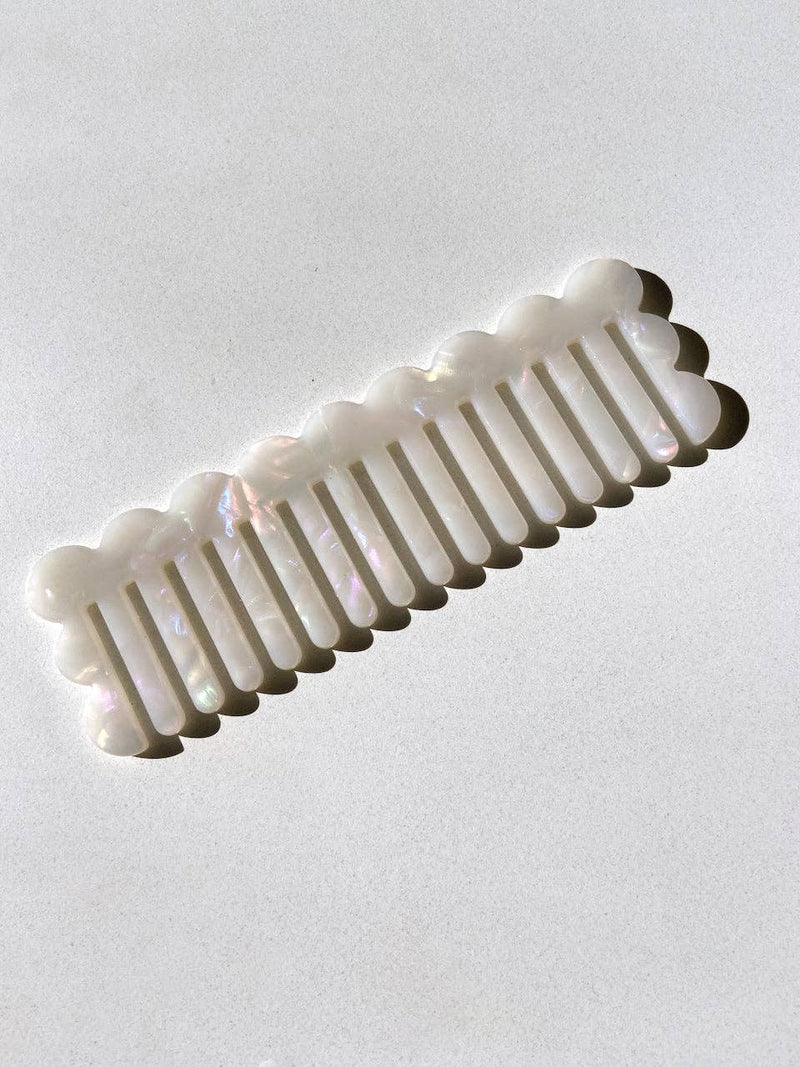 Scalloped Acetate Hair Comb | Eco-Friendly
