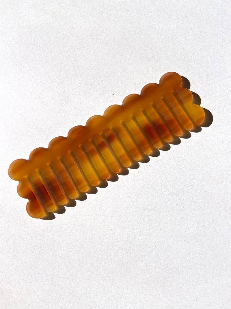 Scalloped Acetate Hair Comb | Eco-Friendly