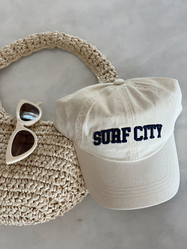 Surf City Baseball Hat | Cream
