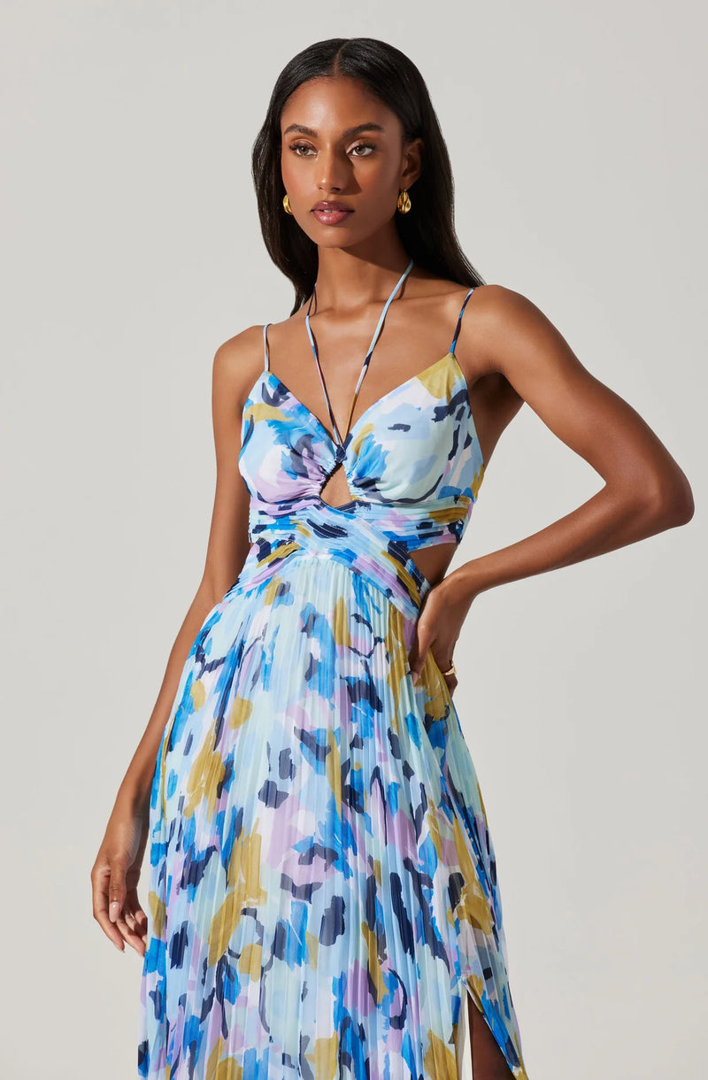 ASTR the Label | Aquate Dress | Aqua Blue Multi