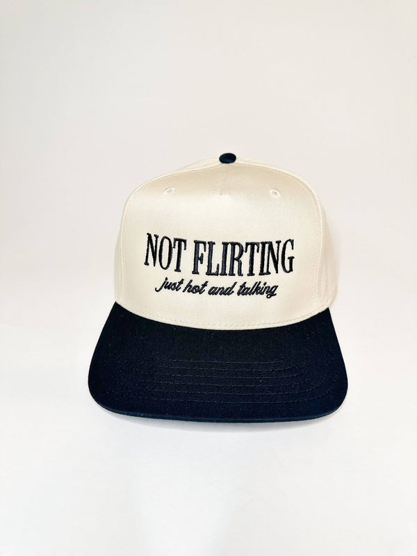 Not Flirting Two Tone Baseball Hat | Black Natural