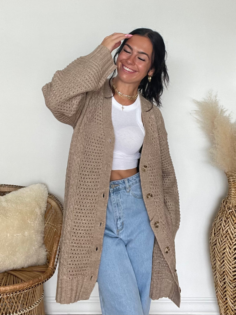 Current Air | Candice Cable Knit Cardigan FINAL SALE