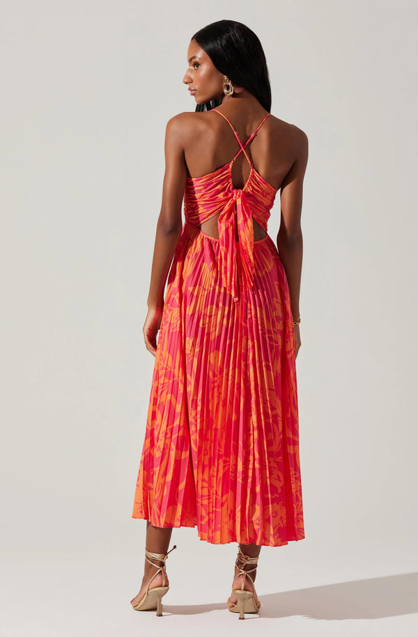 ASTR the Label | Blythe Dress Fuchsia Orange Print