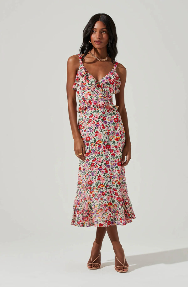 ASTR the Label | Wildflower Dress | Pink Red Floral