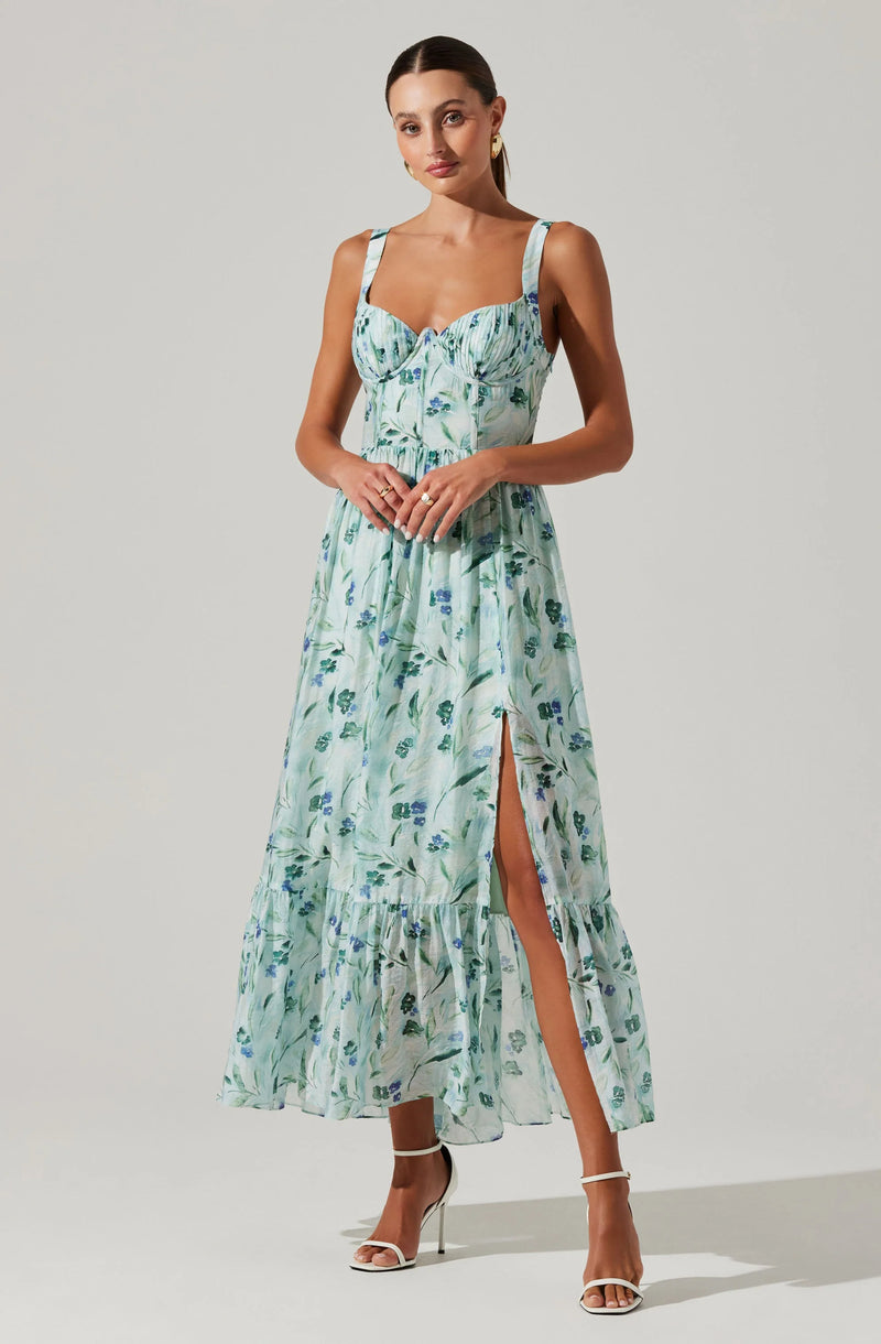 ASTR the Label | Kelby Dress | Green Blue Floral