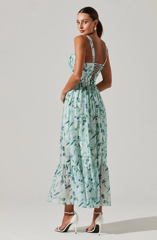ASTR the Label | Kelby Dress | Green Blue Floral