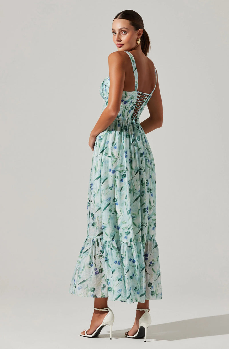 ASTR the Label | Kelby Dress | Green Blue Floral