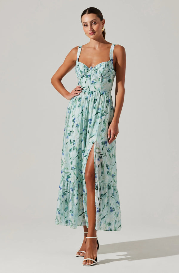 ASTR the Label | Kelby Dress | Green Blue Floral