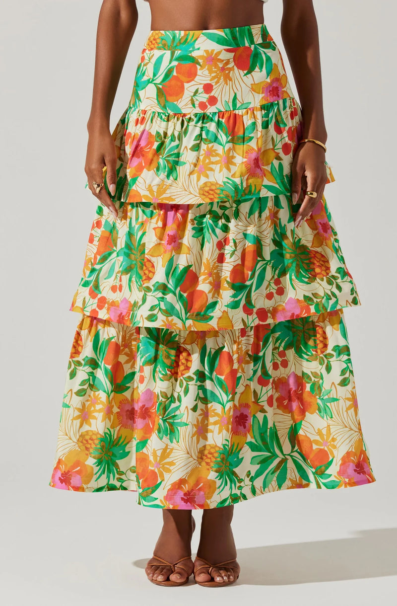 FINAL SALE ASTR the Label | Rooni Tiered Maxi Skirt