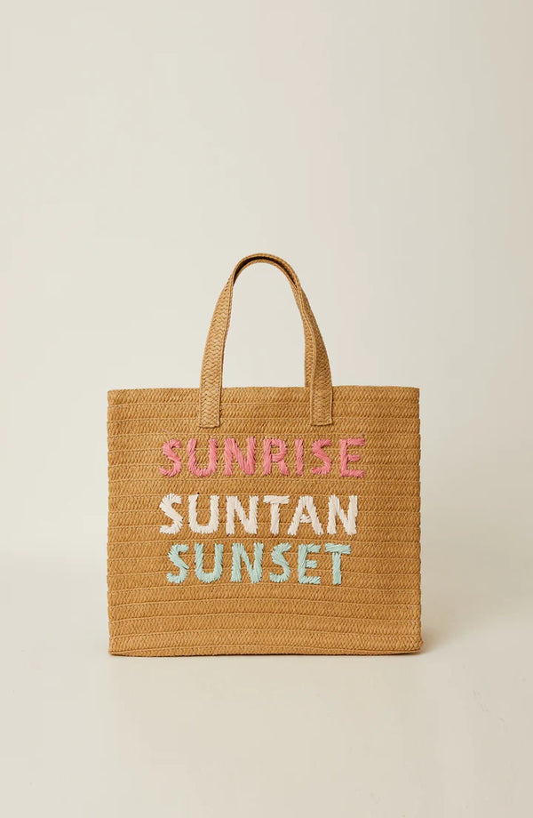 Sunrise Sunset Tote Bag | Sand Mint Rainbow