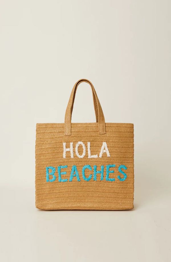 Hola Beaches Bag | Sand Cream Turquoise