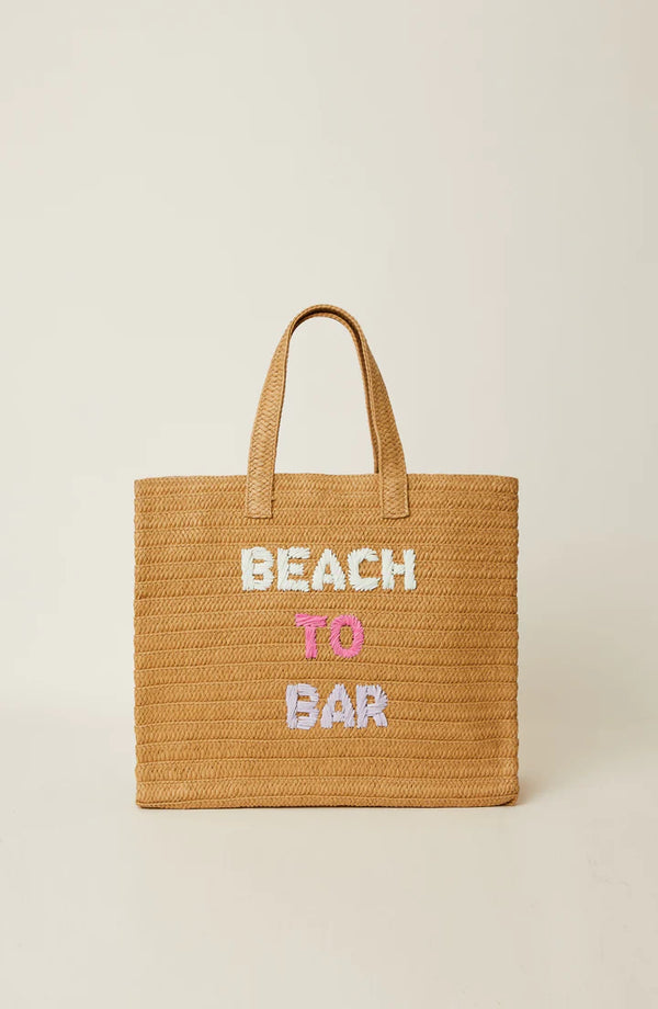 Beach to Bar Tote Bag | Sand Pink Rainbow