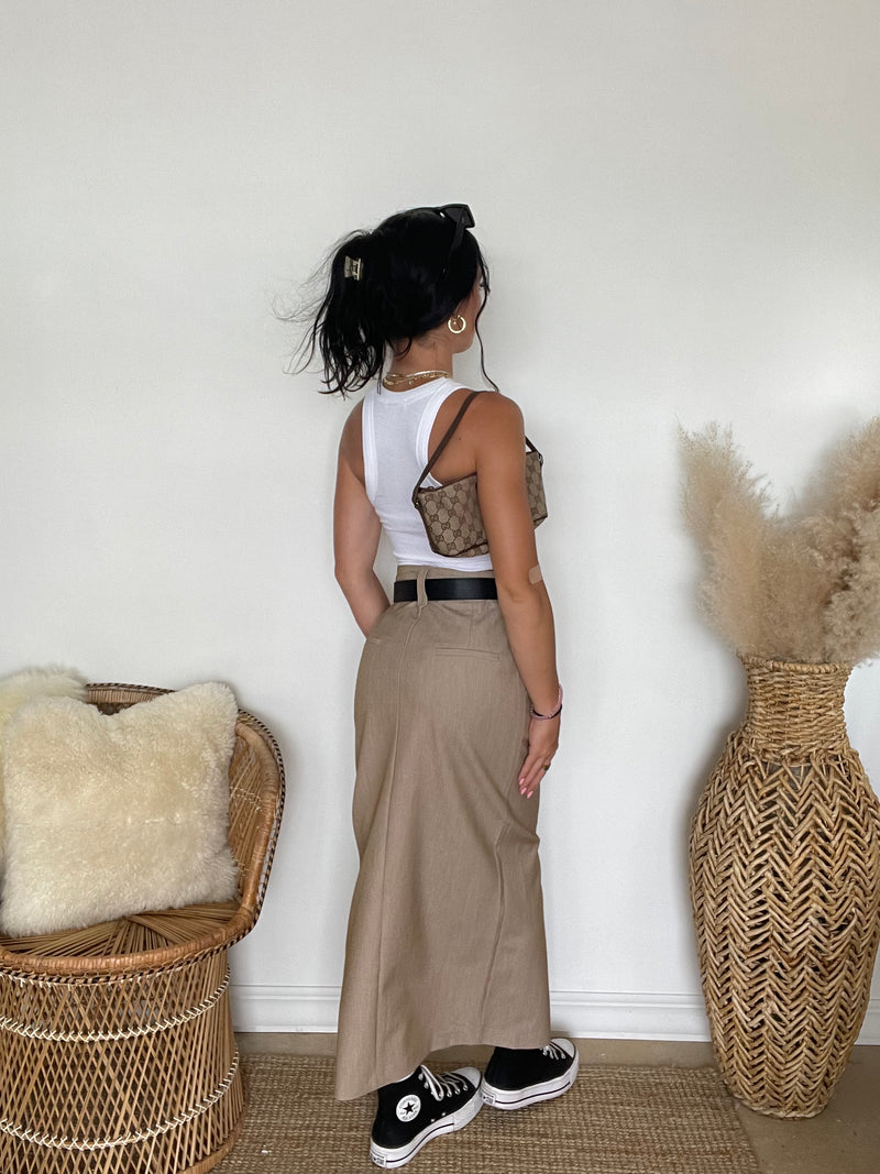 Arianna Front Slit Midi Skirt | FINAL SALE