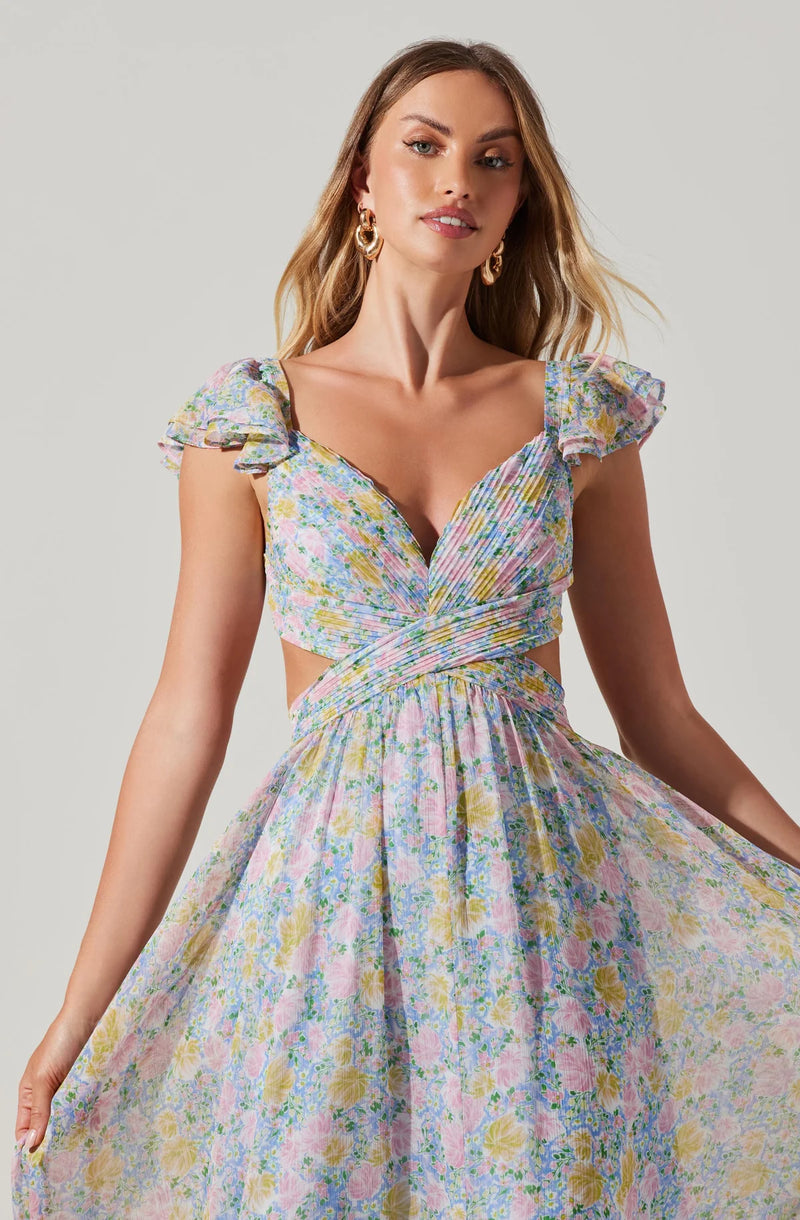 ASTR the Label | Primrose Dress | Blue Pink Floral
