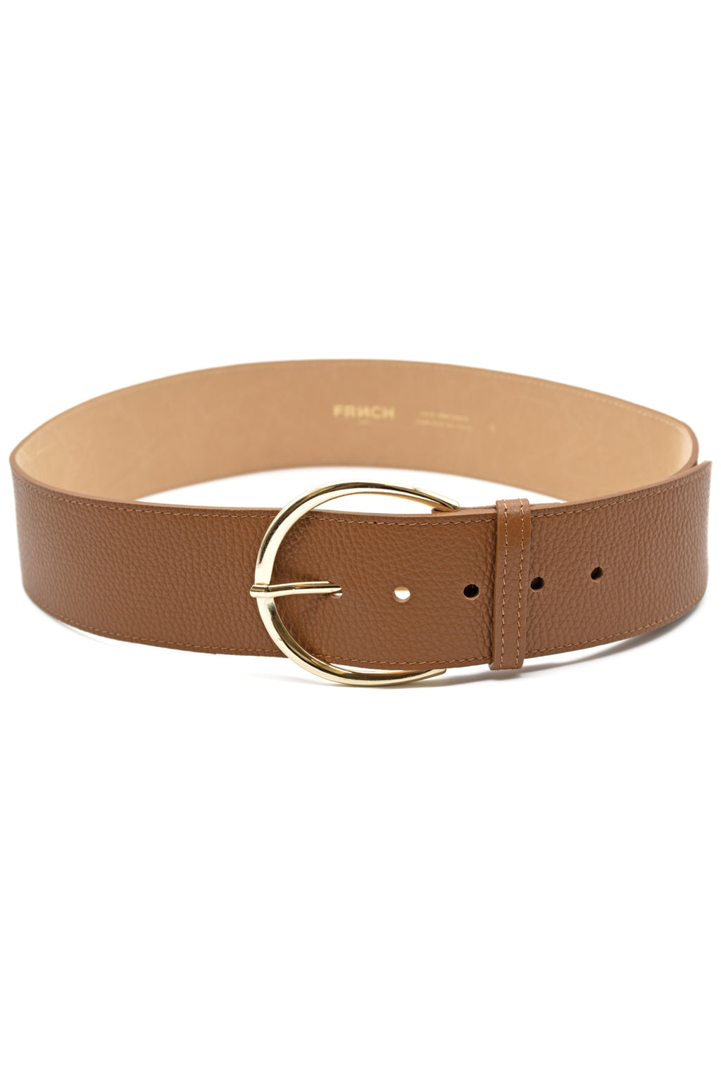 Bamboo Joint Circle Buckle Leather Belt