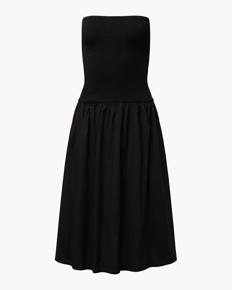 WeWoreWhat | Ribbed Cotton Midi Dress | Black