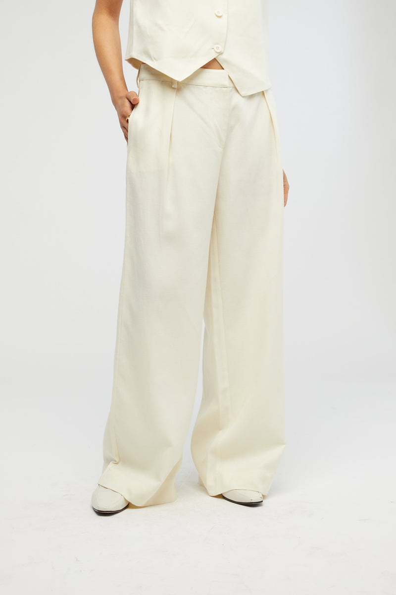 WeWoreWhat | Low Rise Trousers | Ecru