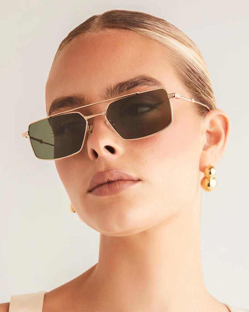 Banbe | The Barbara Sunglasses | Light Gold Green
