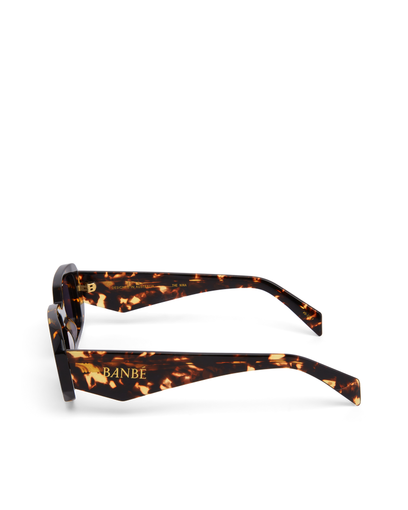 Banbe | The Nina Polarized Sunglasses | Amber Tort Jet