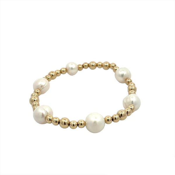 Cara Pearl Gold Filled Bead Bracelet