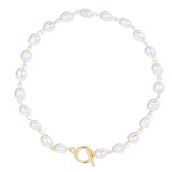 Ellie Vail | Chandre Chunky Pearl Toggle Choker Necklace