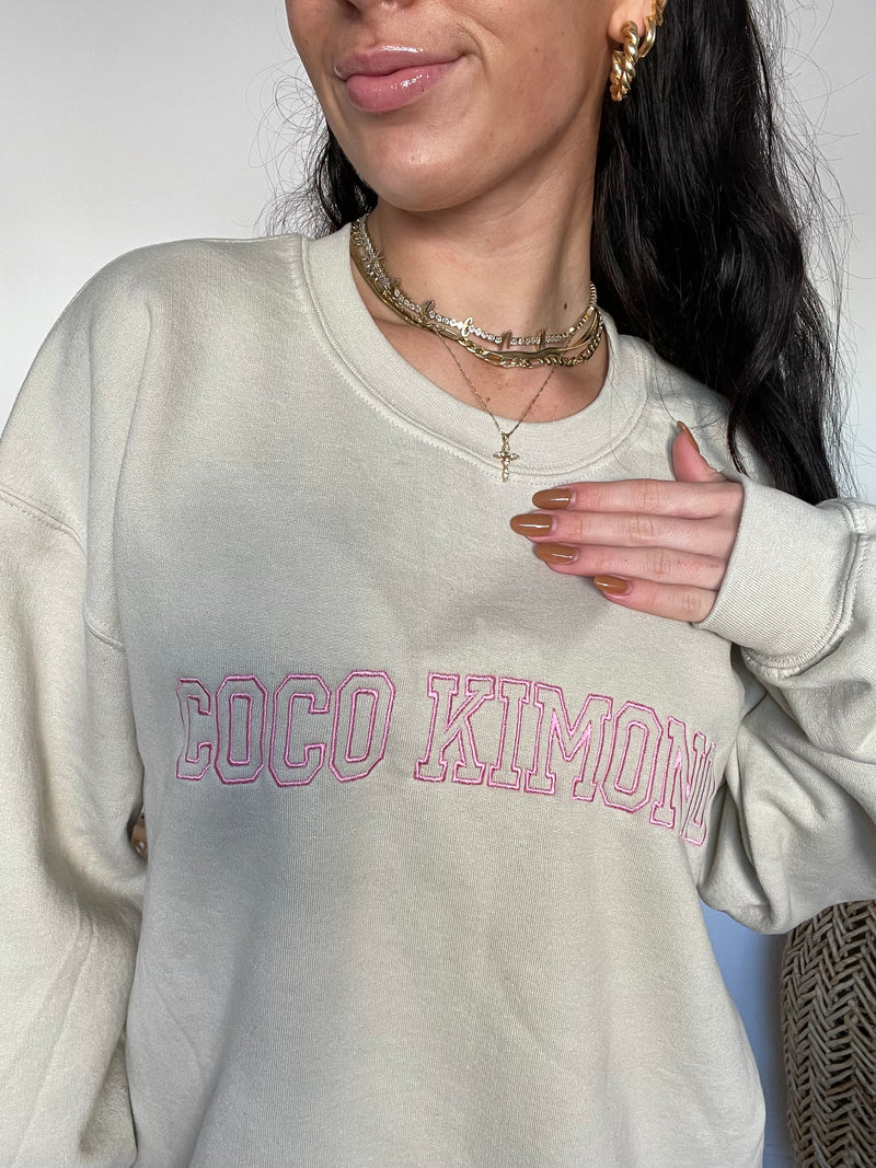 Coco Kimono Embroidered Sweatshirt