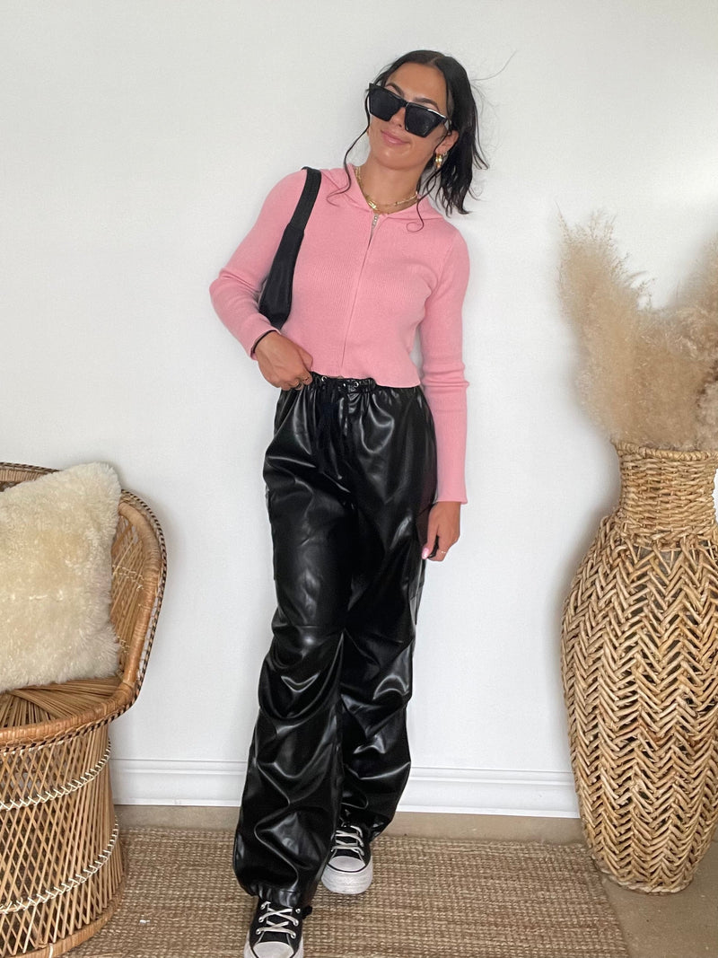 Gigi Faux Leather Cargo Pants | FINAL SALE
