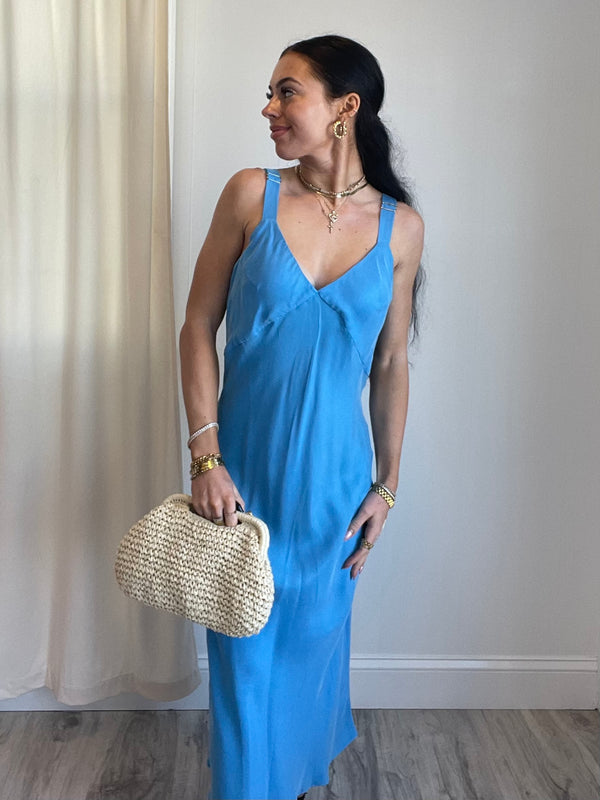 Karine Slip Dress | Blue