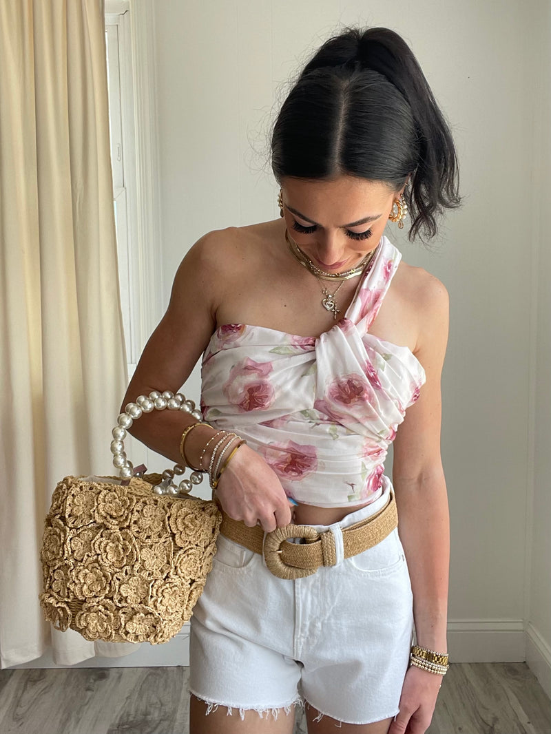 FINAL SALE Sophia Floral One Shoulder Top