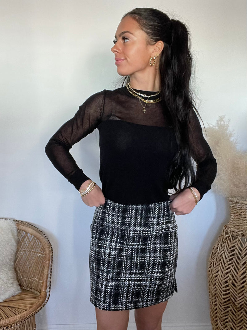 Lexxa Knit Long Sleeve Top | Black