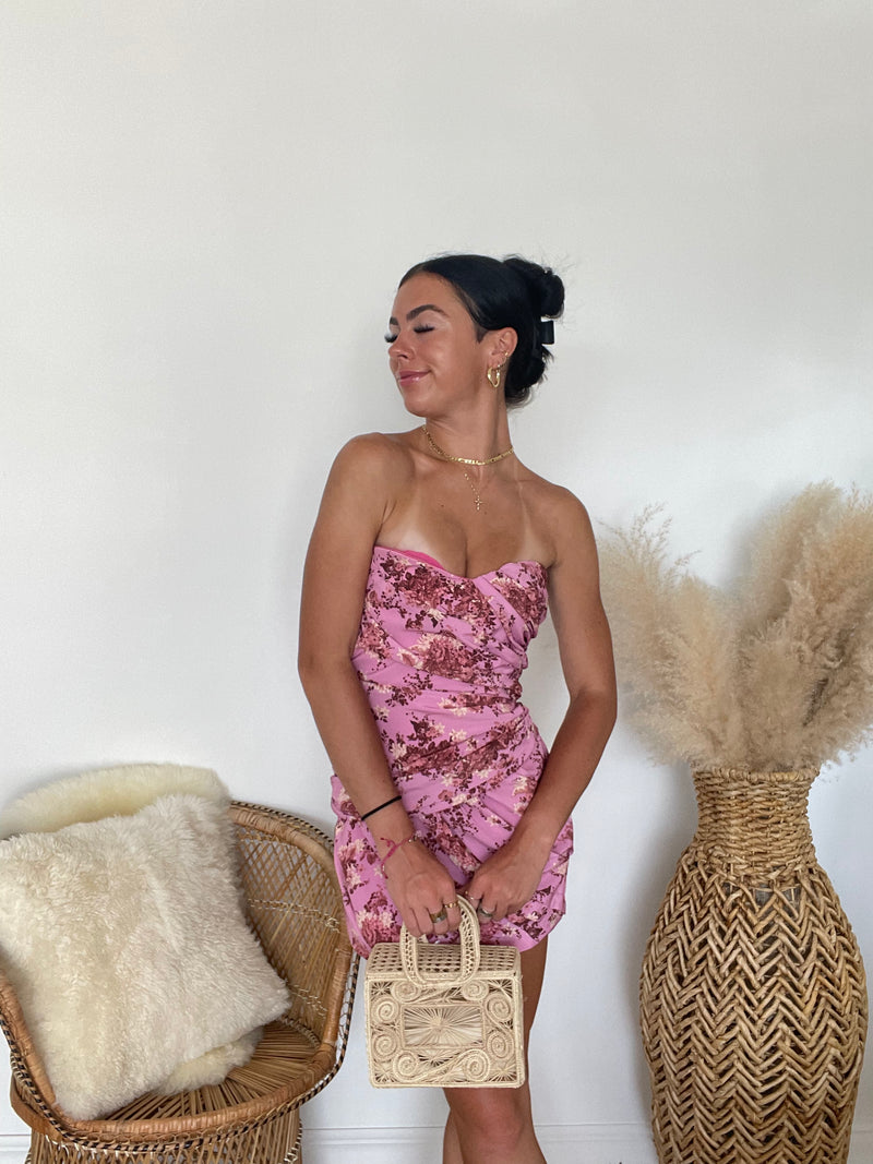 Line Dot Bloom Mini Dress FINAL SALE