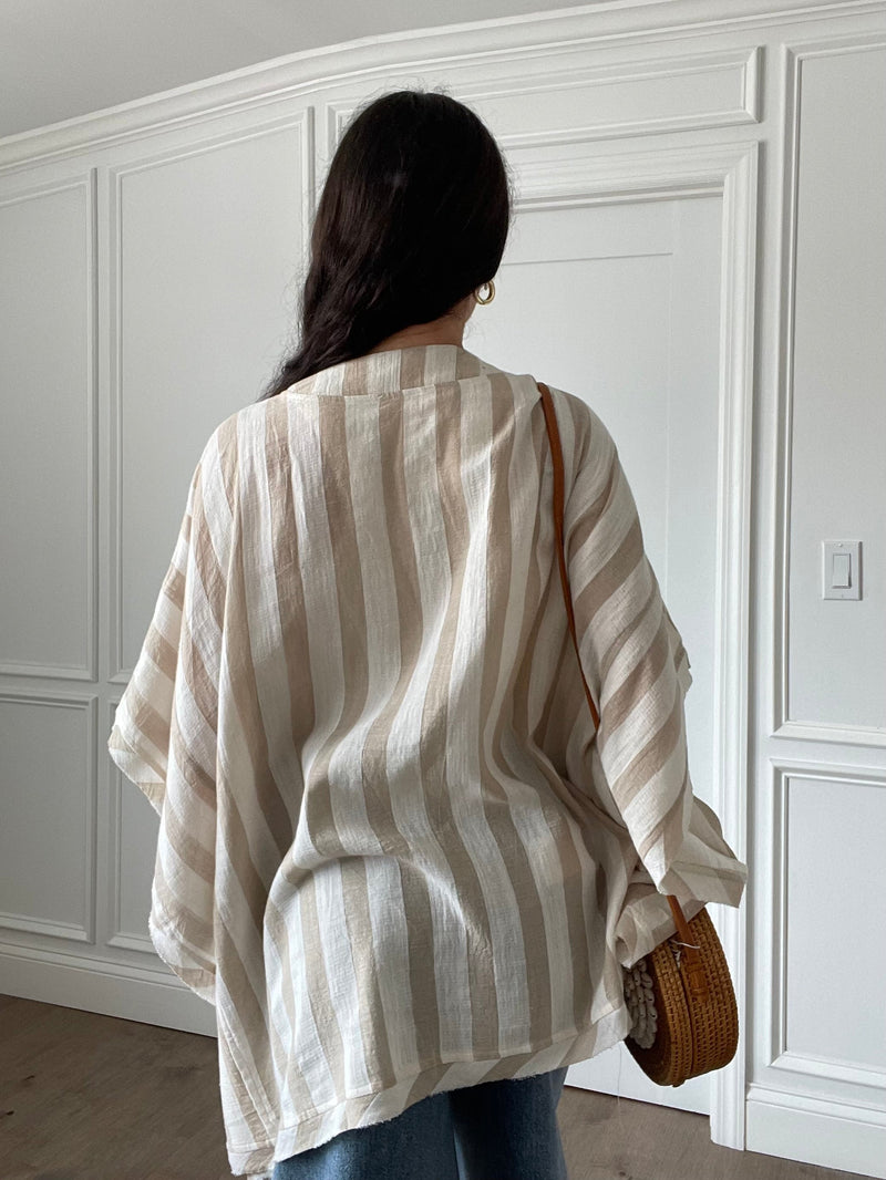 Sirina Striped Kimono